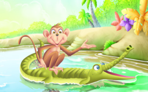monkey and crocodile story in hindi